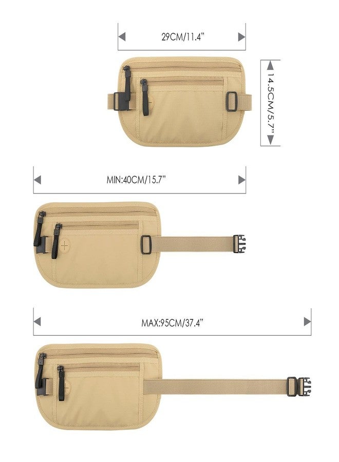 VIVITO Hidden Waist Bag | RFID Blocking Travel Money Belt & Anti-Theft Passport Wallet | Secure Undercover Waist Pouch for Men & Women | Water-Resistant Nylon & Adjustable (Multicolor, Pack of 2) - Image 3